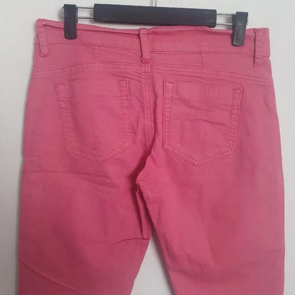 DKNY Pink Ladies Denim Shorts US 6 10/12 uk 30" waist 90s Y2K - Picture 5 of 8
